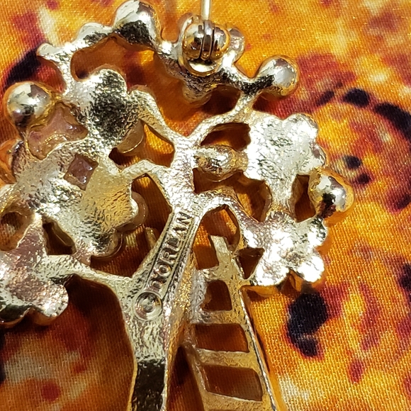 Pearl Tree Brooch by D'Orlan. - Picture 3 of 3